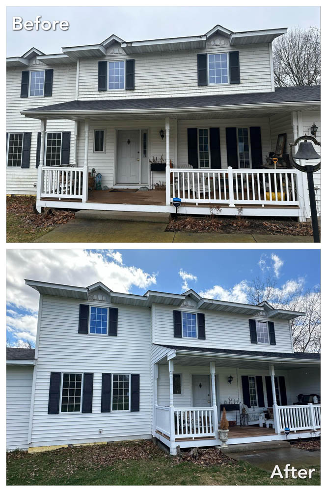 Two-story home & porch wash